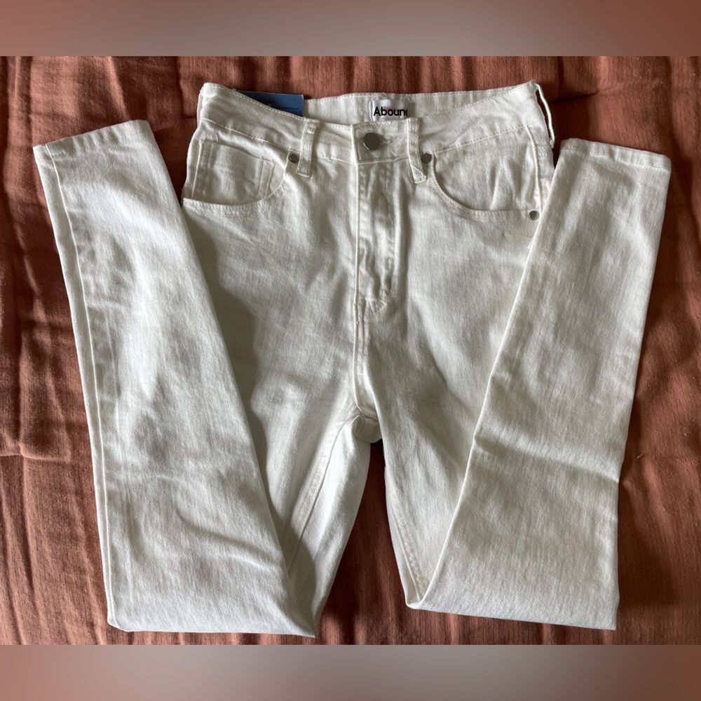 Abound Sustainable High Rise Skinny Jeans In White, Size 29 Waist